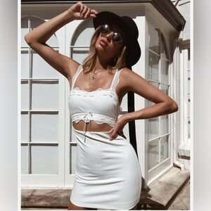 Tiger Mist. Lolita Mini White Dress S